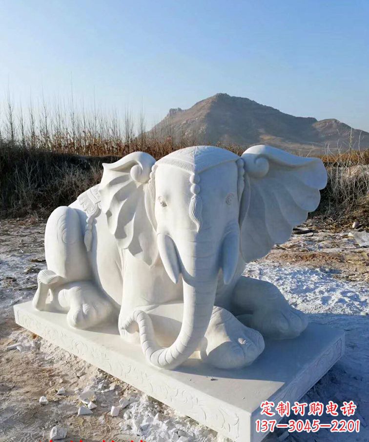 烟台追忆历史,清明上坟大象石雕