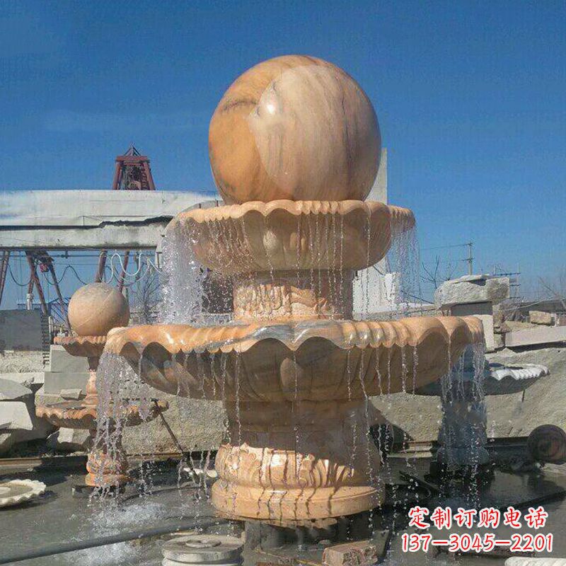烟台曲阳石雕风水球喷泉:给你家的空间带来最好的祝福