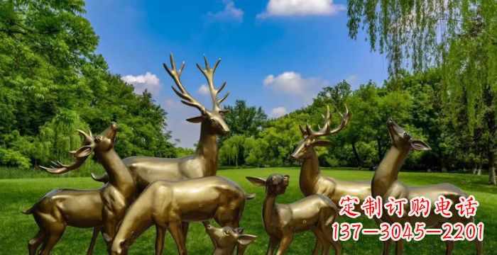 烟台群雄逐鹿,高贵精美的鹿雕塑