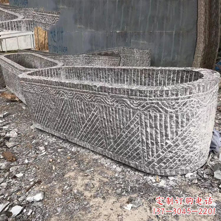 烟台起点雕刻•手工老石槽雕塑