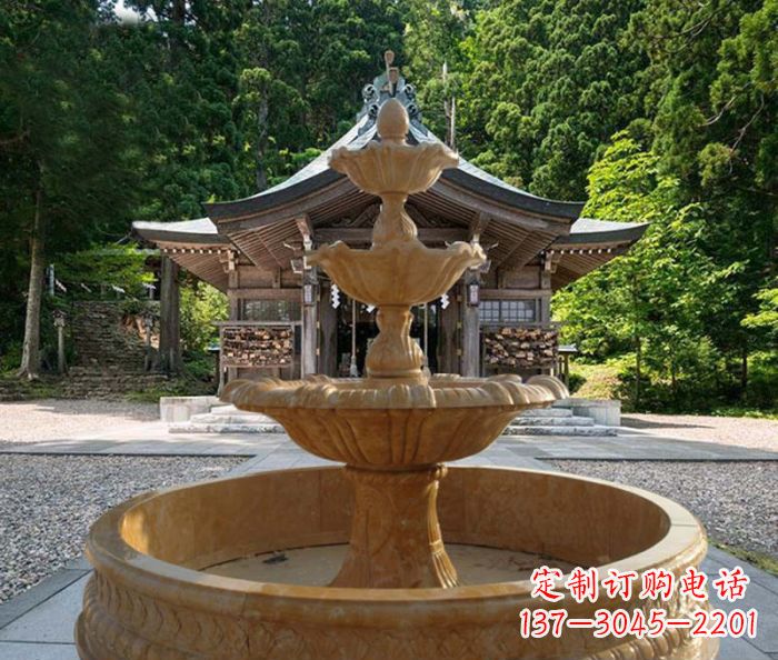 烟台三层喷泉公园石雕