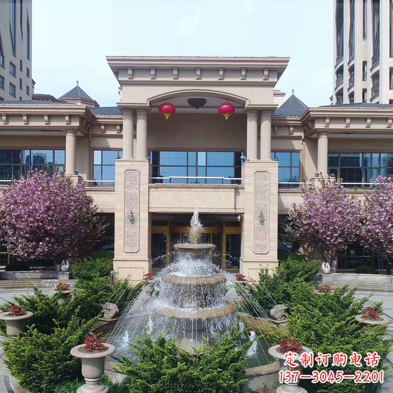 烟台高品质三层石喷泉雕塑