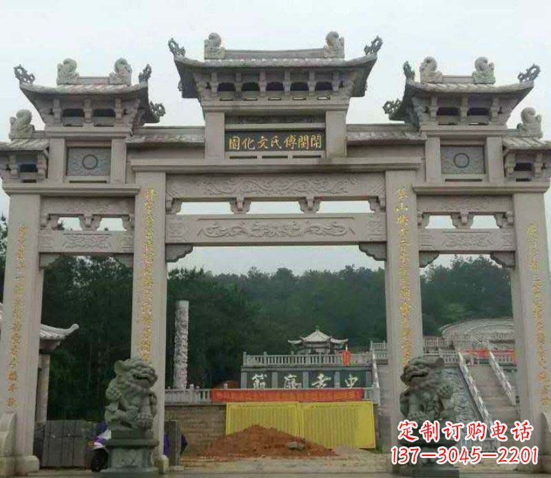 烟台中领雕塑:顶级大理石牌坊石雕