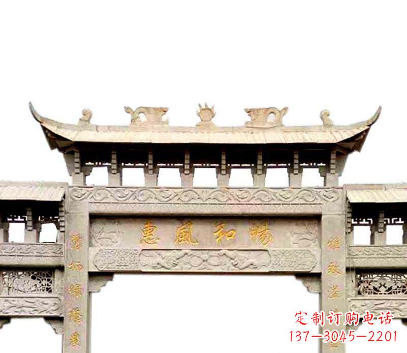 烟台牌坊石雕–传承传统文化,给空间增色彩