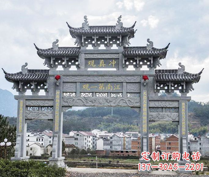 烟台欣赏传统牌坊雕塑的美感