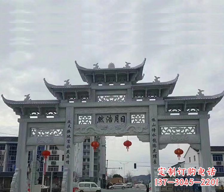 烟台三门五楼石牌坊:精美石雕艺术