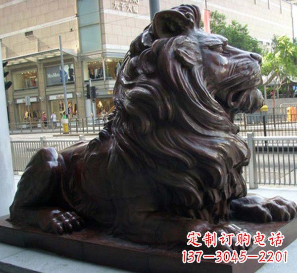 烟台汇丰铜狮子雕塑,引领潮流,传承中国古典文化