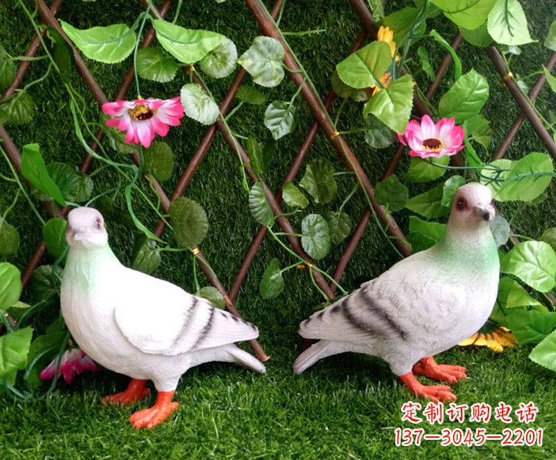 烟台传递和平的鸽子雕塑