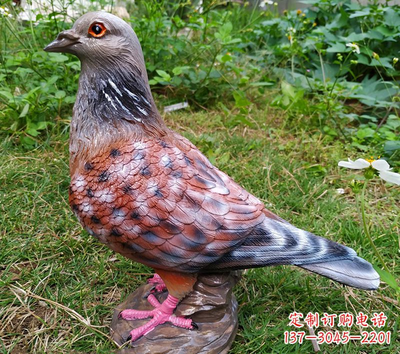 烟台中领雕塑推出:传递和平象征的和平鸽雕塑
