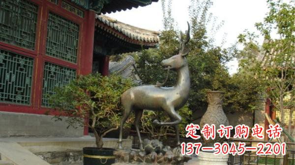 烟台神鹿寺庙铜雕动物定制