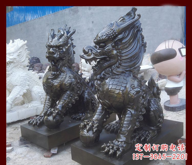 烟台中领雕塑的麒麟铜雕是塑造精美的工艺结果。…