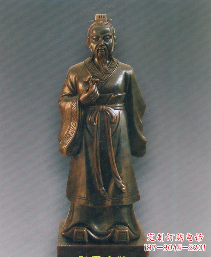 烟台扁鹊仿铜人物雕塑-独特的玻璃钢雕刻