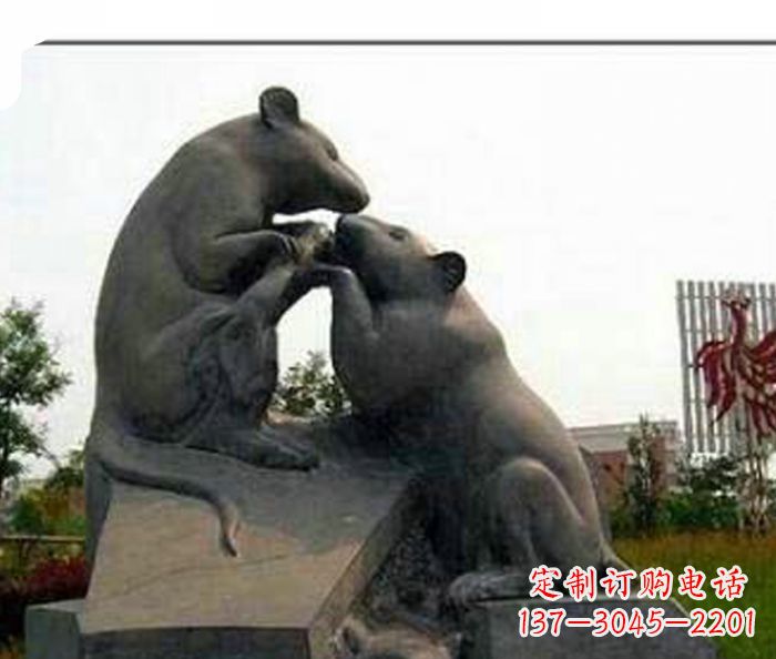 烟台精美的老鼠石雕,让你拥有不一样的家居装饰