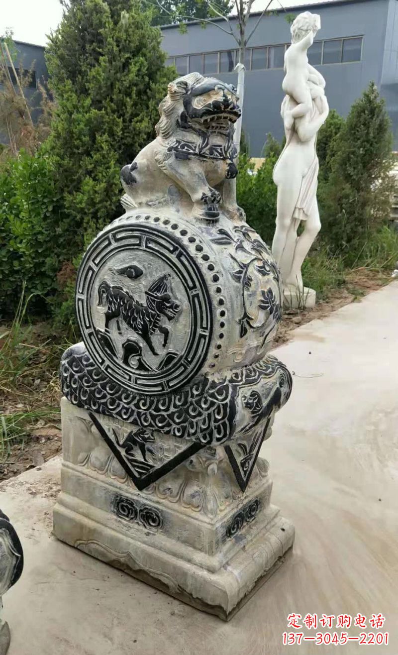 烟台狮子抱鼓石雕塑