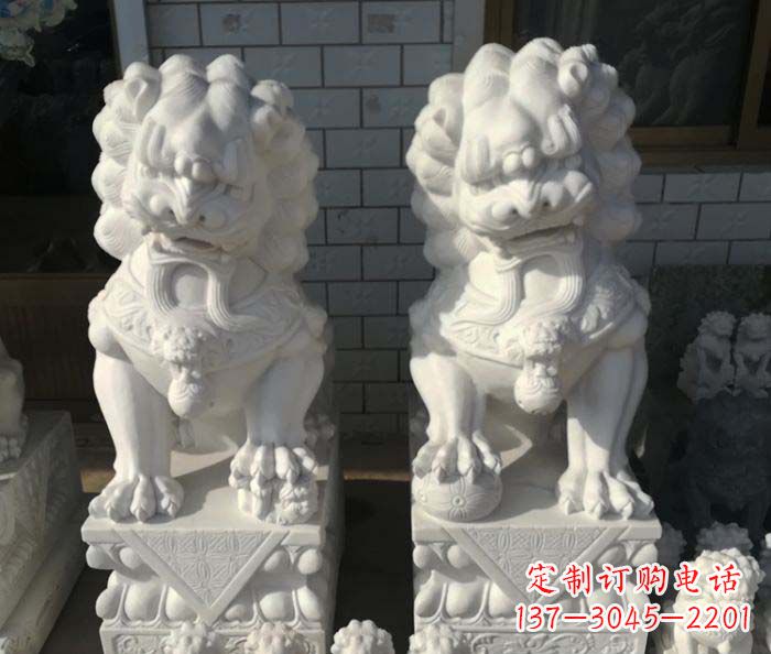 烟台狮子门口石雕,工艺精湛品质卓越