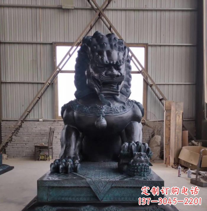 烟台中领雕塑狮子铜雕塑,壮丽展现王者之气!