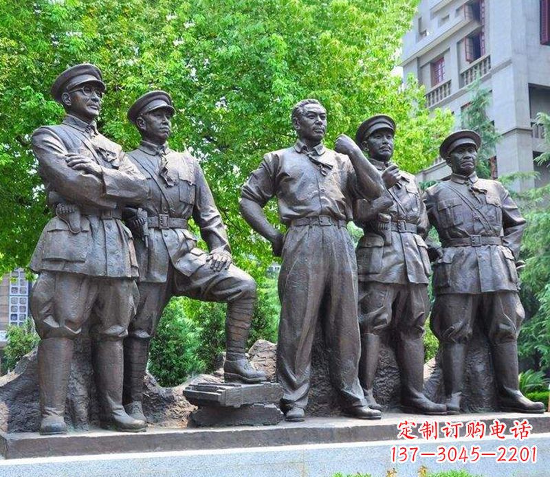 烟台名人元帅铜雕,让你永久记住他们