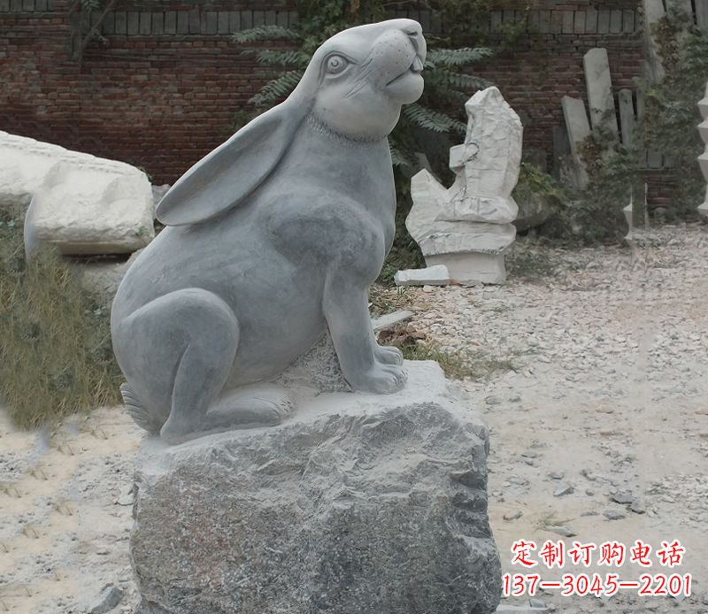 烟台十二生肖兔石雕