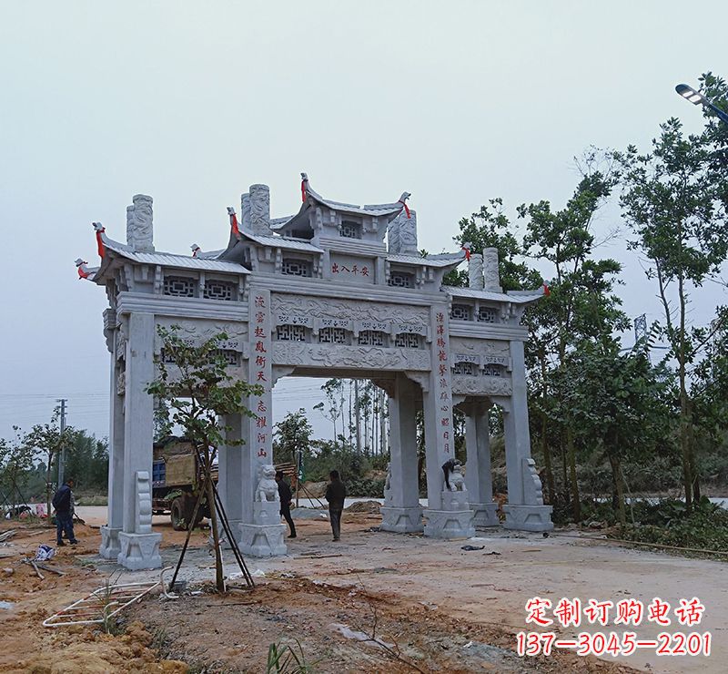 烟台领雕塑专业定制仿古牌坊雕塑,拥有多年专业…