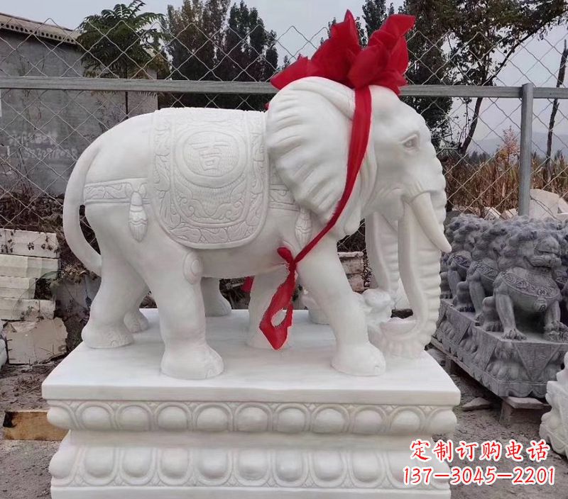 烟台石雕壁画大象