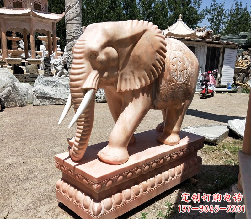 烟台精美大象櫈,领雕工艺独特