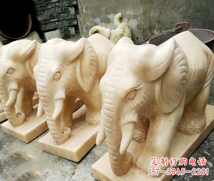 烟台石雕大象喷水雕塑,令人惊叹的艺术之作