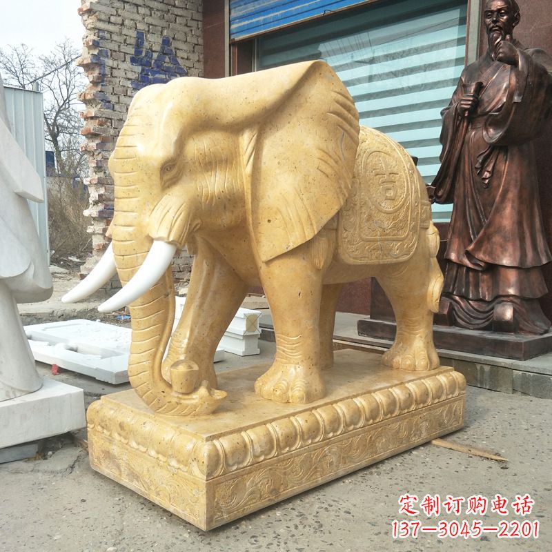 烟台精美大象雕塑,为你定制宅神兽