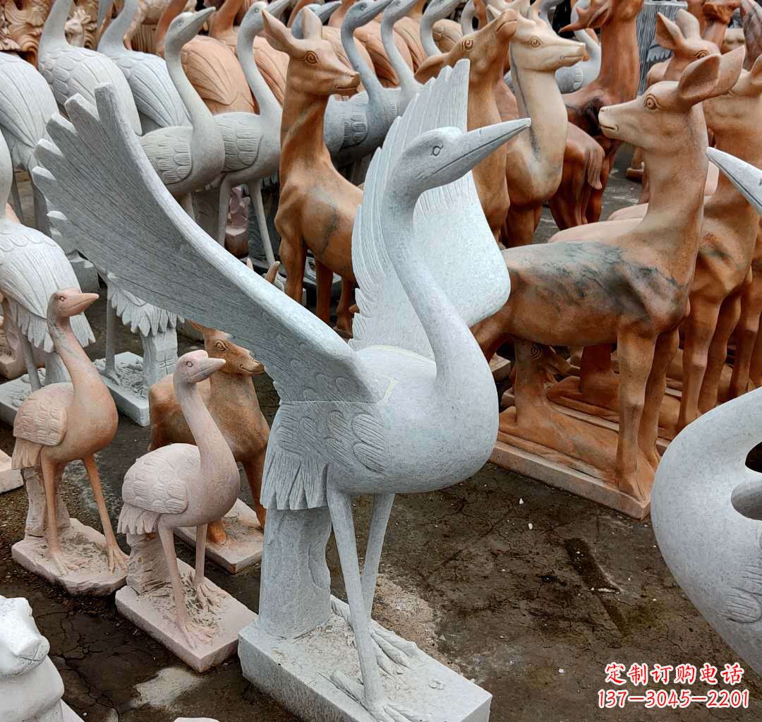烟台丹顶鹤雕塑,令您汲取自然之美