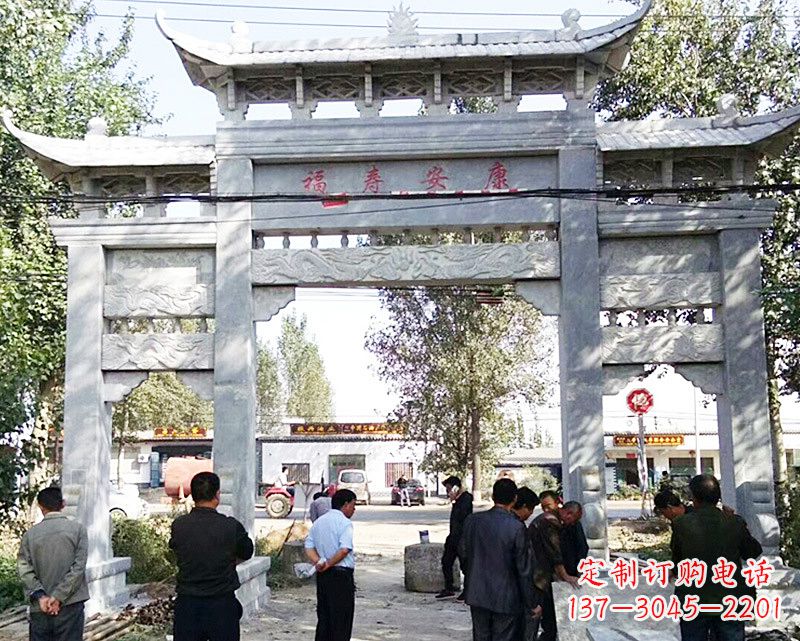 烟台中领雕塑:专业制作精美的牌坊雕塑