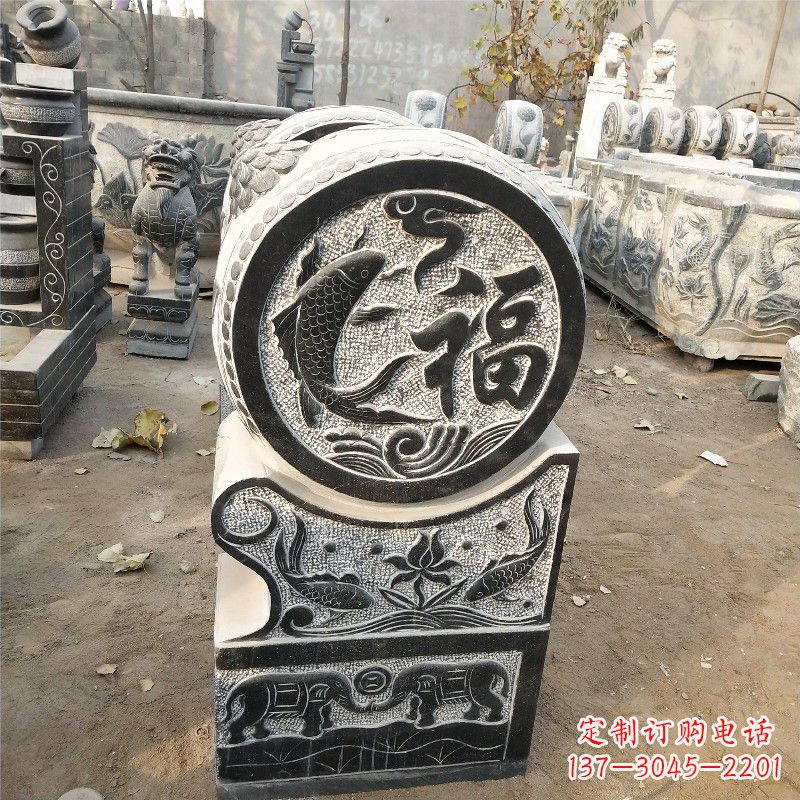 烟台石雕仿古抱鼓门墩