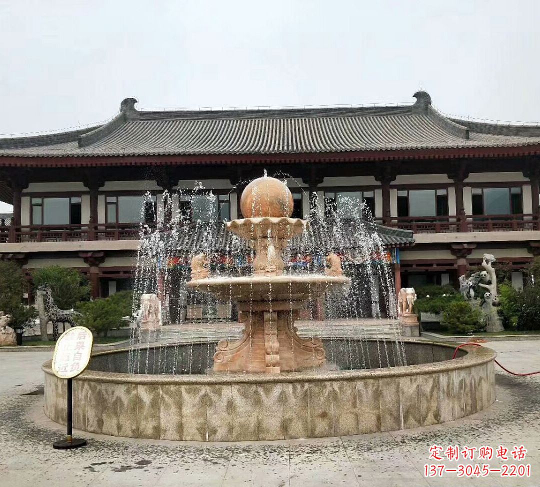 烟台中领雕塑手工定制风水球雕塑