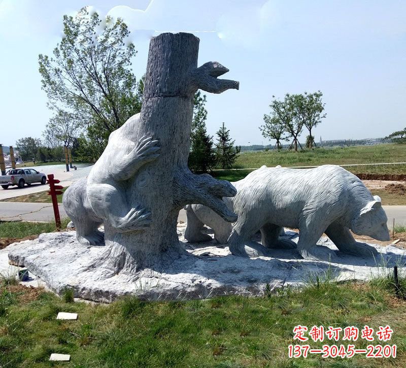 烟台欧洲风格狗熊公园雕塑
