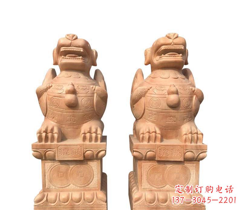 烟台石雕古代神兽貔貅雕塑