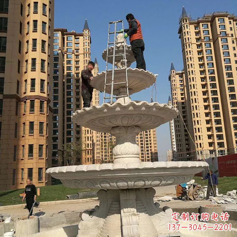 烟台石雕九龙喷泉