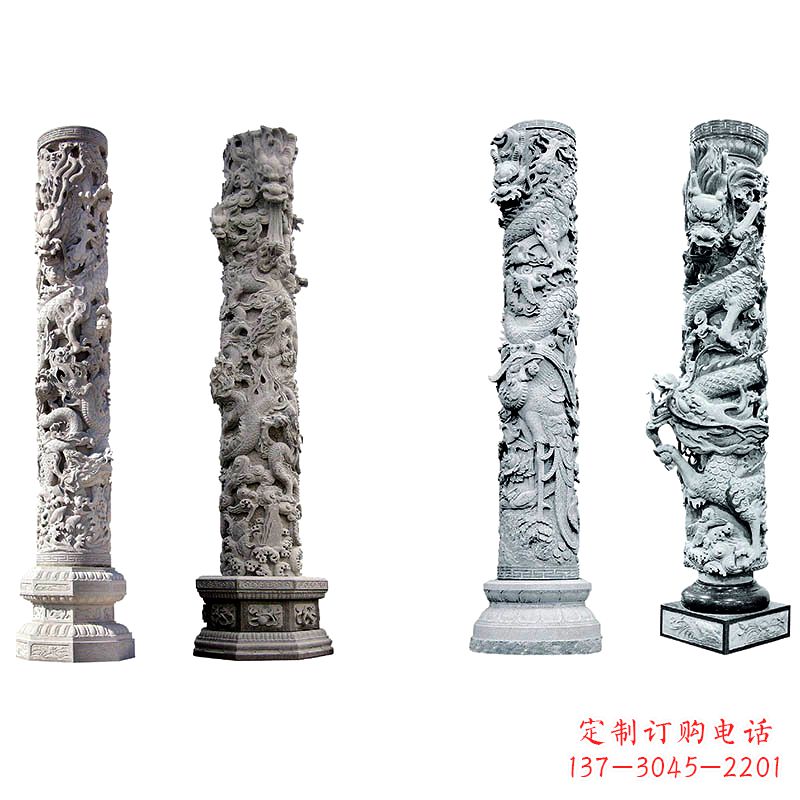 烟台精美绝伦的石雕龙柱
