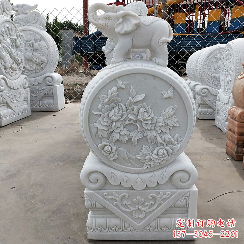 烟台精美门墩雕塑,增添独特气质