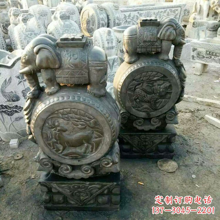 烟台高品质石雕门墩石雕雕塑,打造优雅大气的家居空间