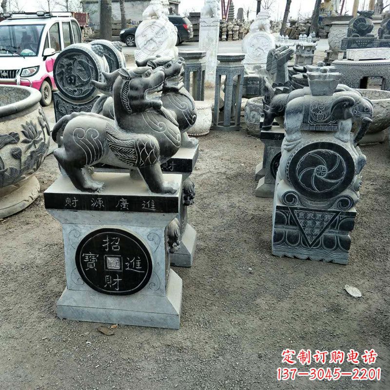 烟台石雕门墩兽头