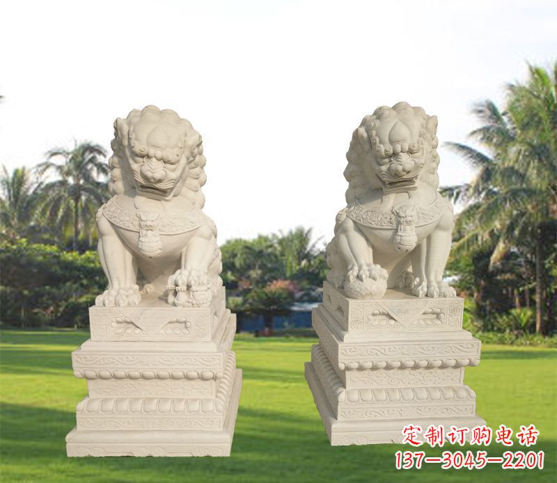 烟台狮子雕塑增添华贵气息