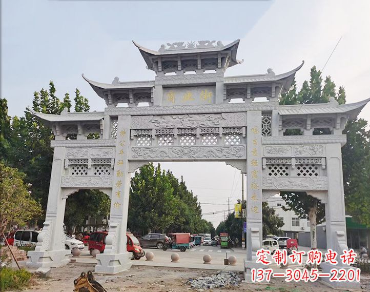 烟台石雕牌坊-人物雕塑定制