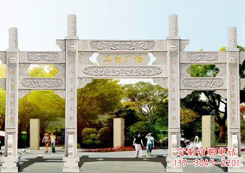 烟台石雕牌坊雕