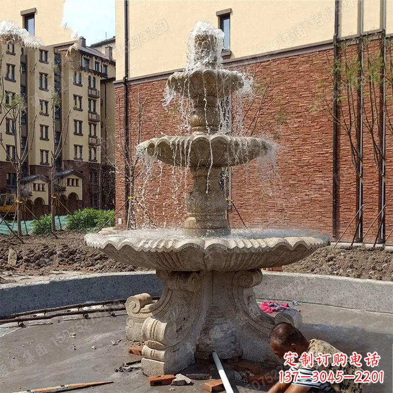 烟台中领雕塑石喷泉雕塑