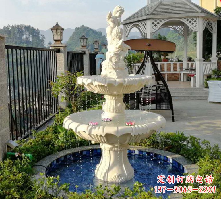 烟台石雕喷泉水池-精致定制