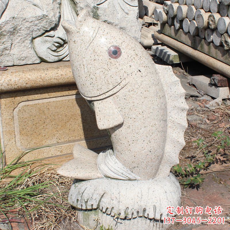 烟台石雕喷泉鱼