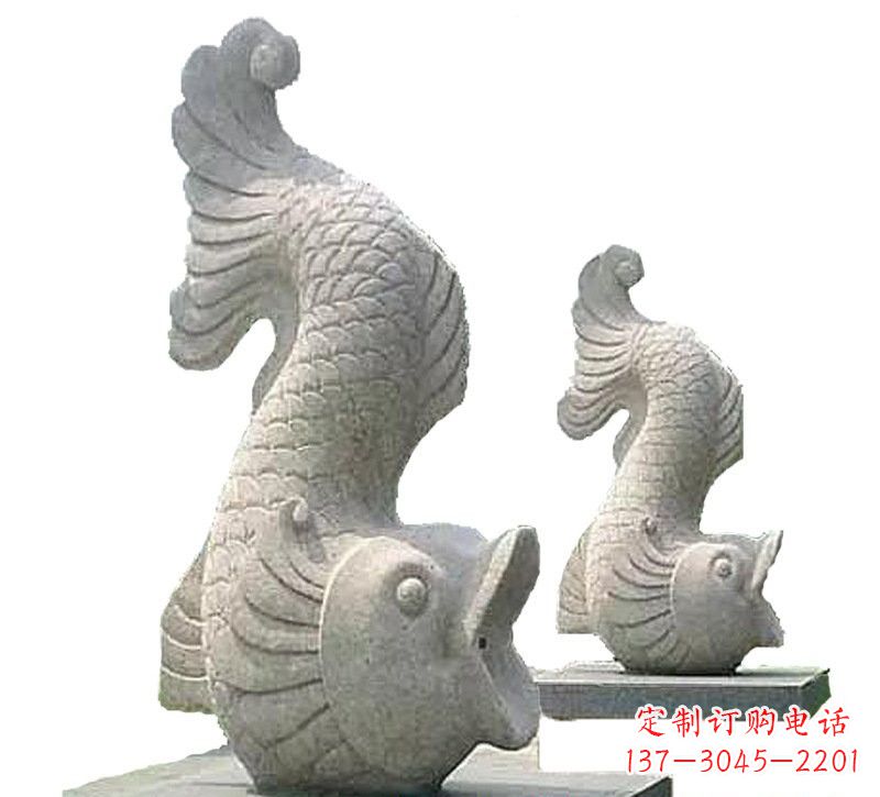 烟台石雕喷水鲤鱼