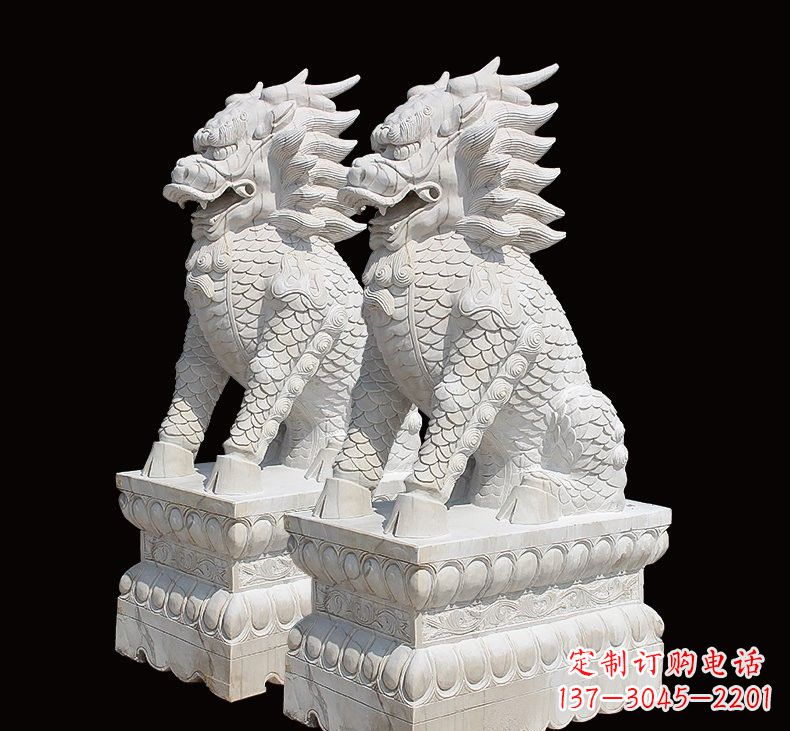 烟台中领雕塑推出麒麟雕塑一对