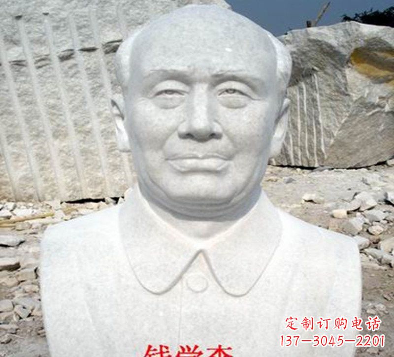 烟台拥有雄浑气势的钱学森头像雕塑
