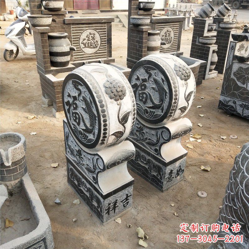 烟台石雕青石门墩雕塑