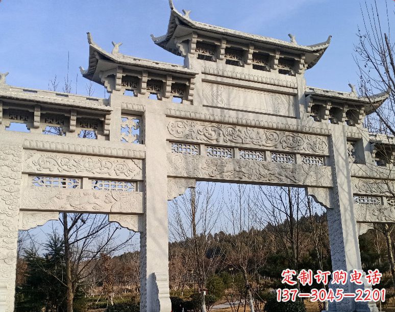烟台石雕乡村牌坊