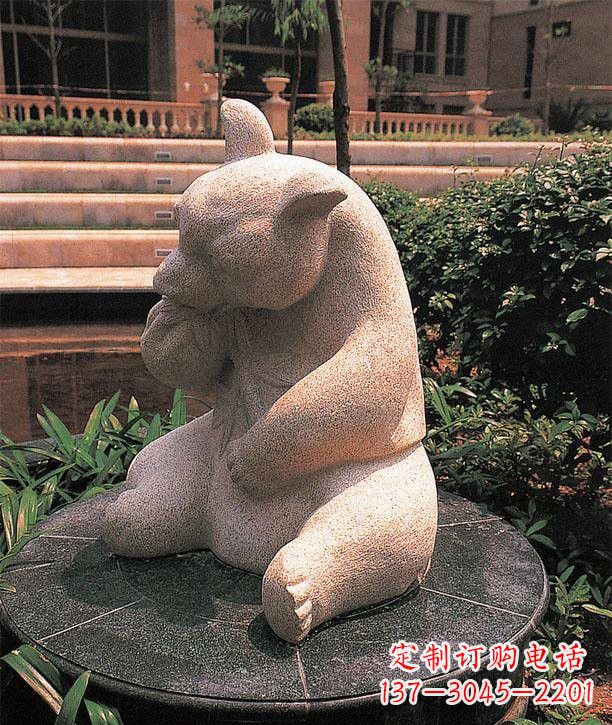 烟台石雕熊猫